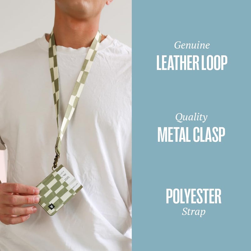Thread Wallets Lanyards for ID Badges, Durable Lanyards for Keys, Cool Key Lanyard with ID Holder for Men and Women, Clip & Buckle Badge Holder With Lanyard (Fine Line) - Image 3